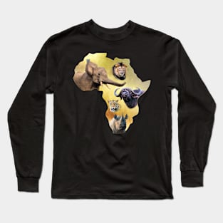 Africa's Big Five Animals | African Wildlife Long Sleeve T-Shirt